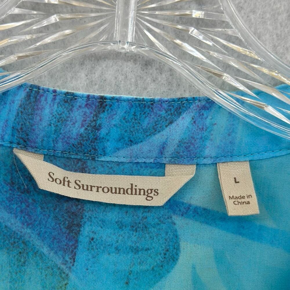 Soft Surroundings Size Large Button Down Top Cami… - image 4